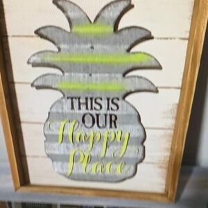 Pineapple Wall Art with Inspirational Quote
